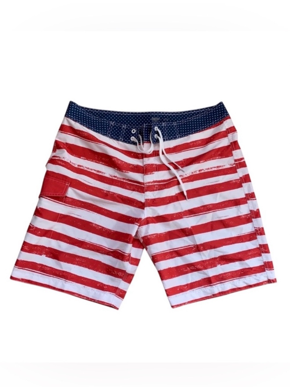 🚨BOGO FREE Men's Old Navy American Flag Board Shorts Like New Size XL USA